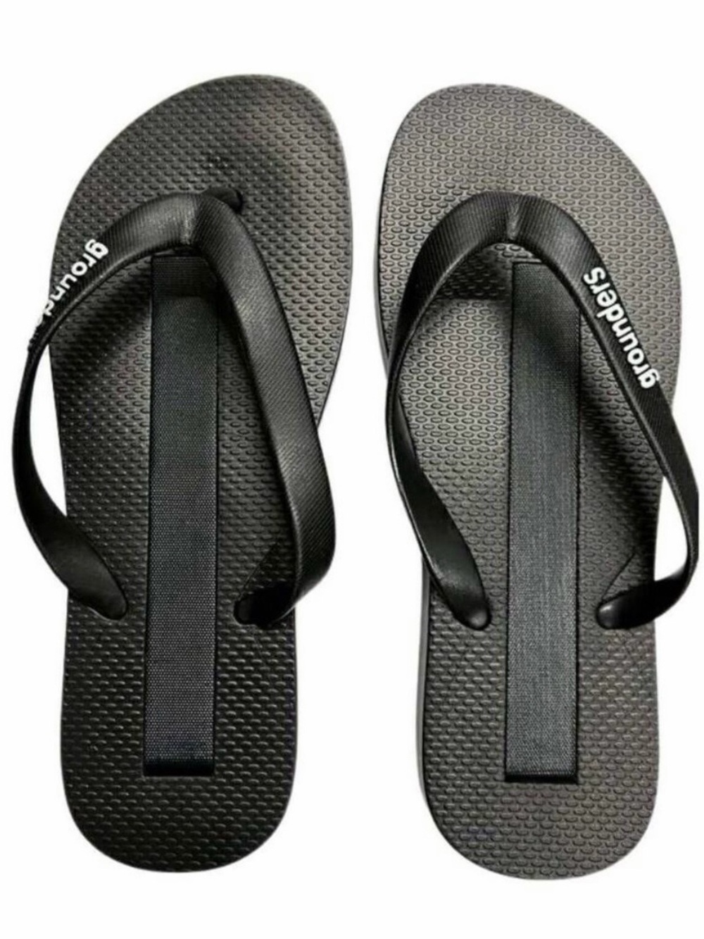 EARTHING GROUNDERS BLACK GROUNDING FLIP FLOPS SANDALS WOMENS SIZE 7. NWOT